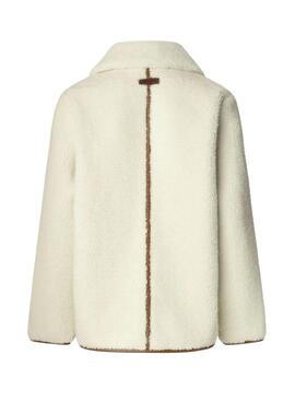 Jacke aus Lammfell von Pepe Jeans in Beige Truth für Damen