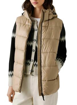 Weste Pepe Jeans gesteppt Sussy beige wasserdicht für Damen