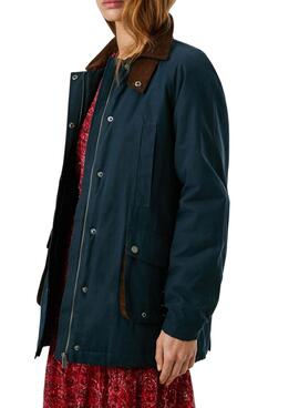 Jacke Pepe Jeans Tess wasserdicht Marineblau für Damen