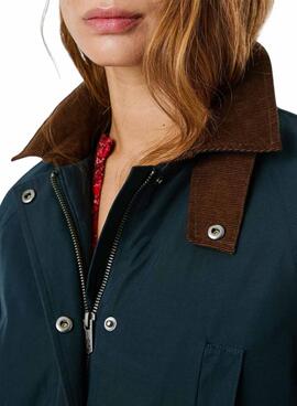 Jacke Pepe Jeans Tess wasserdicht Marineblau für Damen