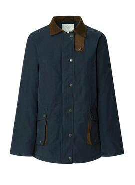 Jacke Pepe Jeans Tess wasserdicht Marineblau für Damen