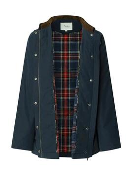 Jacke Pepe Jeans Tess wasserdicht Marineblau für Damen