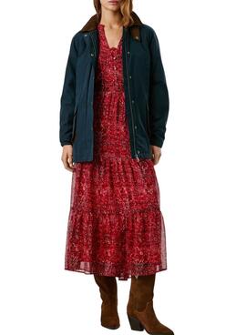 Jacke Pepe Jeans Tess wasserdicht Marineblau für Damen