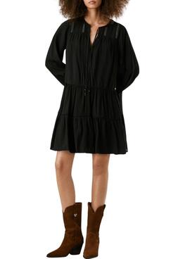 Kleid Pepe Jeans Paule schwarz für Damen
