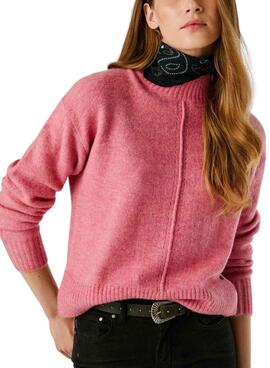Pepe Jeans Cecil Rollkragenpullover in Rosa für Damen.