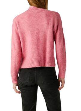 Pepe Jeans Cecil Rollkragenpullover in Rosa für Damen.