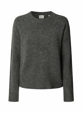 Pullover Pepe Jeans Cecil Rundhalsausschnitt grau für Frauen