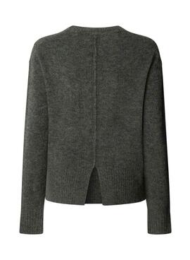 Pullover Pepe Jeans Cecil Rundhalsausschnitt grau für Frauen