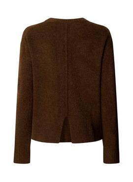 Pullover Pepe Jeans Cecil Rundhalsausschnitt braun für Damen