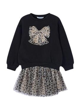 Set Rock Mayoral mit Tüllrock und schwarzen Mädchenpullover