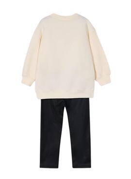 Set Mayoral Leggings und Sweatshirt mit Bärenmuster für Mädchen.