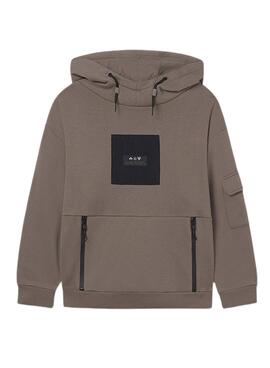 Sweatshirt Mayoral brauner Kontrast für Jungen