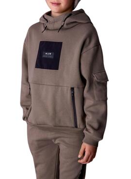 Sweatshirt Mayoral brauner Kontrast für Jungen
