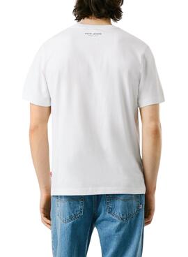 T-Shirt Pepe Jeans Maverick weiß für Herren