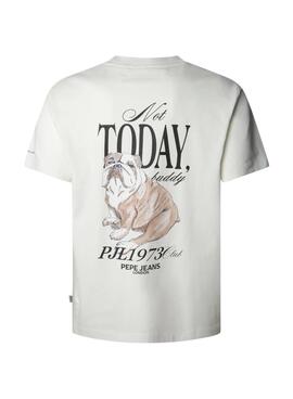 T-Shirt Pepe Jeans Terry weiß für Herren