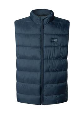 Pepe Jeans gesteppte marineblaue Weste für Herren.