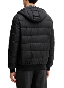 Pepe Jeans gesteppte Kapuzenjacke in Schwarz für Herren