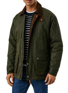 Pepe Jeans gewachste Jacke Joseph in Grün für Herren.