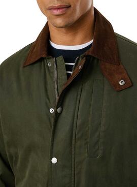 Pepe Jeans gewachste Jacke Joseph in Grün für Herren.