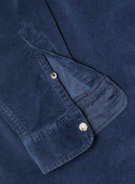 Hemd Pepe Jeans Clayton aus marineblauem Kord für Herren