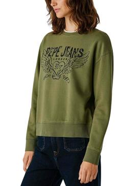 Sweatshirt Pepe Jeans Beberly grün für Damen