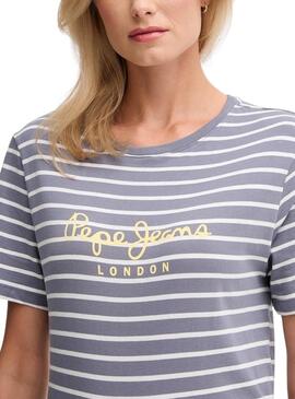 Pepe Jeans Bilma gestreiftes T-Shirt für Damen.