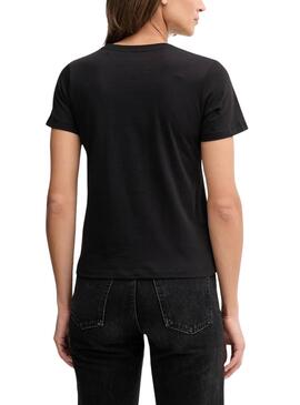T-Shirt Pepe Jeans Bernadette Nieten schwarz für Damen