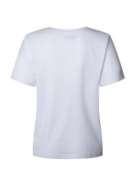T-shirt Pepe Jeans Balbina in Weiß für Damen.