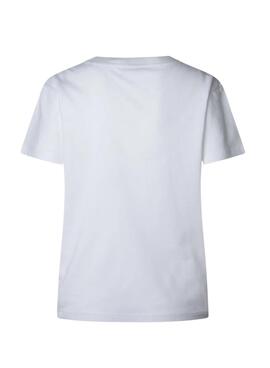 T-shirt Pepe Jeans Bernie mit Nieten in Weiß für Damen