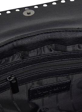Tasche Pepe Jeans Gemma gepolstert Schwarz mit Nieten für Damen