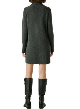 Kleid Pepe Jeans Carola aus grauem Strick für Damen