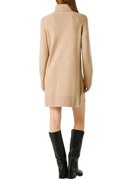 Kleid Pepe Jeans Carola in geröstetem Strick für Damen.