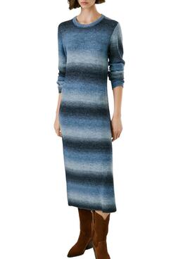 Kleid Pepe Jeans Colombe mit langen, gestreiften Drucken für Damen