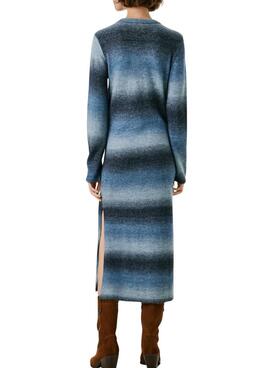 Kleid Pepe Jeans Colombe mit langen, gestreiften Drucken für Damen
