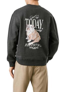 Sweatshirt Pepe Jeans Terry Rundhalsausschnitt grau für Herren