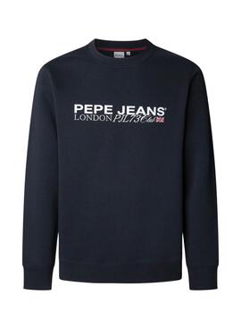 Sweatshirt Pepe Jeans Matthew Rundhalsausschnitt Marineblau für Herren