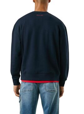 Sweatshirt Pepe Jeans Mason Rundhalsausschnitt Marineblau für Herren
