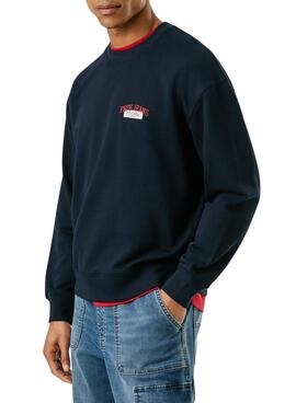 Sweatshirt Pepe Jeans Mason Rundhalsausschnitt Marineblau für Herren