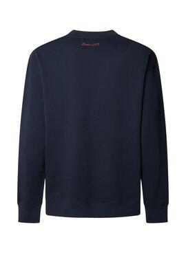 Sweatshirt Pepe Jeans Mason Rundhalsausschnitt Marineblau für Herren