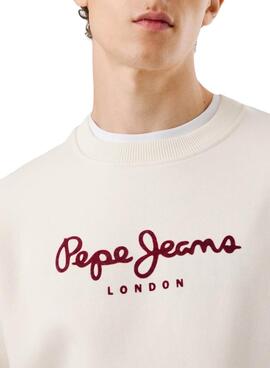 Sweatshirt Pepe Jeans Plain Crew beige für Herren
