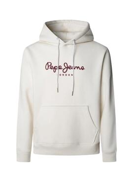 Sweatshirt Pepe Jeans Macbeth Kapuze mit beige Logo für Herren