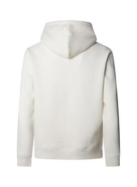 Sweatshirt Pepe Jeans Macbeth Kapuze mit beige Logo für Herren