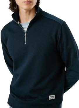 Sweatshirt Pepe Jeans Mercuit marine Halbzipper für Herren