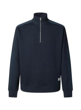 Sweatshirt Pepe Jeans Mercuit marine Halbzipper für Herren
