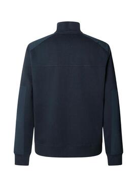 Sweatshirt Pepe Jeans Mercuit marine Halbzipper für Herren