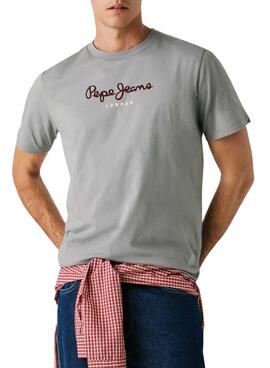 T-shirt Pepe Jeans Eggo grau Logo für Herren