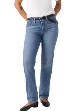 Jeans Levis 314 Shaping Straight in Blau für Damen