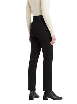 Damenjeans Levis 724 High Rise Straight in Schwarz.