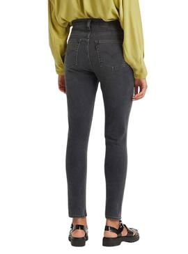 Schwarze Levis 721 Skinny High Rise Jeans für Damen