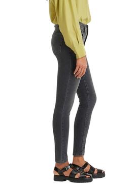 Schwarze Levis 721 Skinny High Rise Jeans für Damen